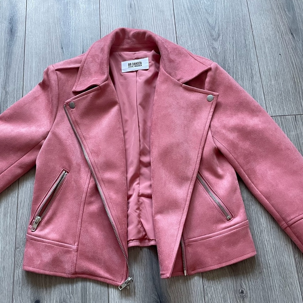 BB Dakota Pink Suede Jacket, NWOT